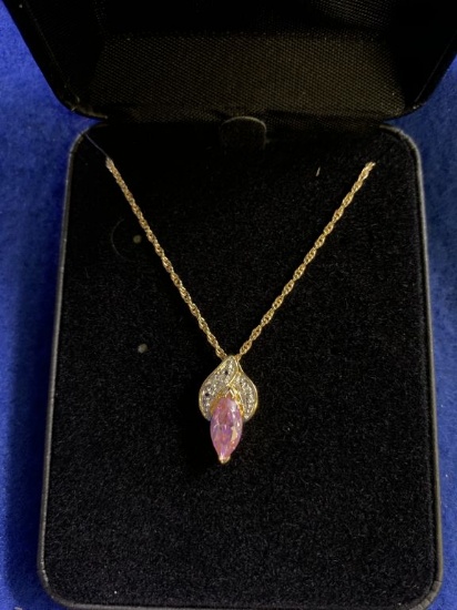 Pink Sapphire Estate Necklace