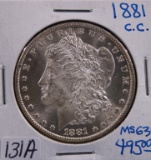 1881-CC Silver Carson City Dollar Coin