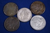 5-Silver US Dollar Coins