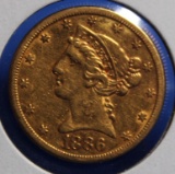 1865-S Gold $5.00 Liberty Head