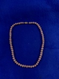 14kt Rose Pearl Necklace