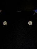 White Topaz Stud Earrings