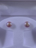 18kt Rose Pearl Earrings