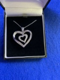 Large Diamond Heart Necklace