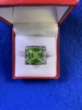 5ct Light Carribean Emerald Ring