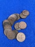(25) Indian Head Pennies