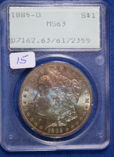 1885-O MS63, PCGS Morgan Silver Dollar