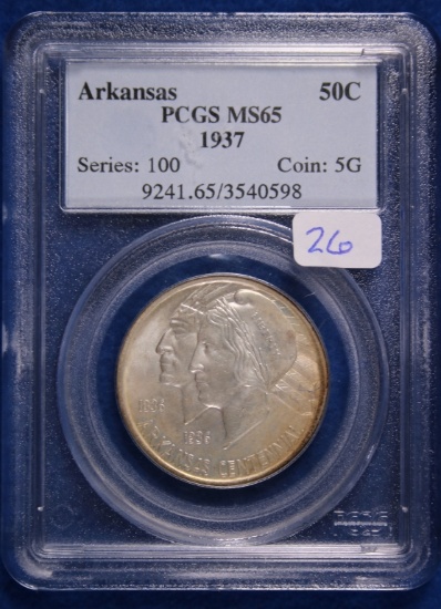 1937 Arkansas MS65, PCGS, Half Dollar