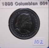 1893 Silver Columbian Half Dollar Coin