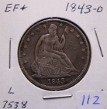 1843-O Silver Seated Half Dollar Coin