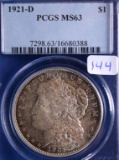 1921-D MS63, PCGS Silver Morgan Dollar Coin