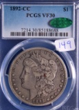 1892-CC VF30 PCGS Carson City Silver Morgan Dollar