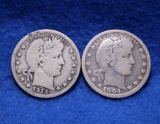 2- Silver Barber Quarters