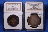 2- Silver Canadian Dollars, NGC