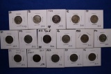16- Buffalo Nickels, Older Dates