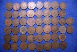 50- Indian Head Pennies, Various Dates
