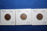 1903, 1904 & 1905 Indian Head Cents