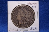 1893-CC Carson City Morgan Silver Dollar, Key Date