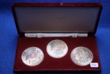 3- Morgan Silver Dollar Coins