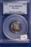 1916 MS63-FB, PCGS Silver Mercury Dime