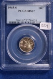 1945-S MS67, PCGS Silver Mercury Dime