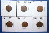 75- Lincoln Head Cents, Various Dates & Conditions