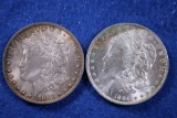 2- Morgan Silver Dollar Coins