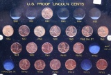 18- US Proof Lincoln Cents in Display Board