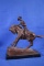 Bronze Horse and Cowboy Rider, Marble Base