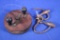 Antique Fishing Reel and Pair of Hand Cuffs