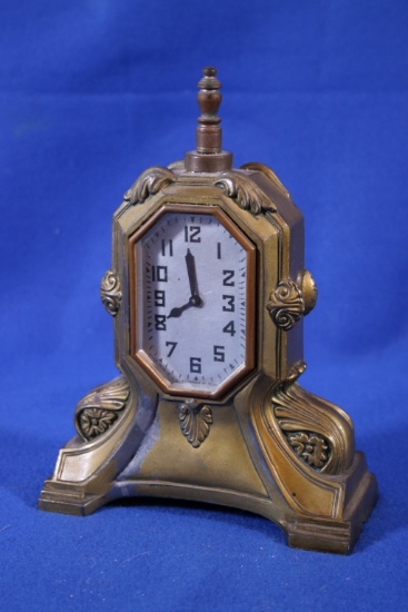 Ingraham Brass Mantel Clock