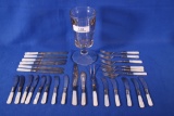 28pcs. Of Mother of Pearl Handled Flatware