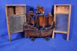 2 Child Washboards & Iron Ship Door Stop