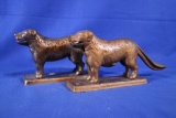 Two Cast Iron Dog Nut Crackers