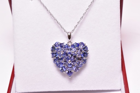 6 ct Genuine Tanzanite Estate Necklace