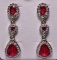 London Red Ruby Estate Earrings