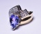 3.84 ct. Genuine Tanzanite & Diamond Estate Ring