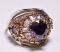 Round Cut Amethyst Estate Ring