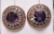 Round Cut Amethyst Estate Earrings