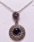 Round Cut Amethyst Estate Necklace