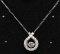 White Sapphire Illusion Setting Necklace