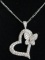 White Sapphire Heart Necklace