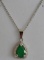 Pear Cut Emerald Estate Necklace