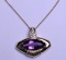 19.3 ct. Genuine Amethyst & Diamond Necklace