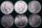 6 Silver U.S. Peace Dollars