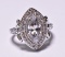 Flawless White Sapphire Estate Ring