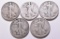 4 Walking Liberty Half Dollars