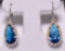 3.88 ct. Teardrop Sapphire Earrings