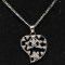 White Sapphire Heart Necklace