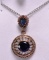 Round Cut Sapphire Evening Necklace